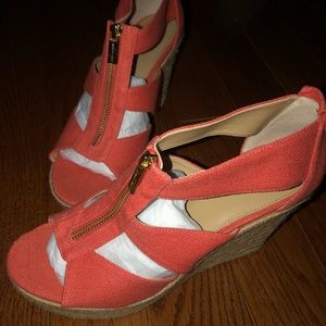 Michael Kors Pink Grapefruit Wedge Sandal